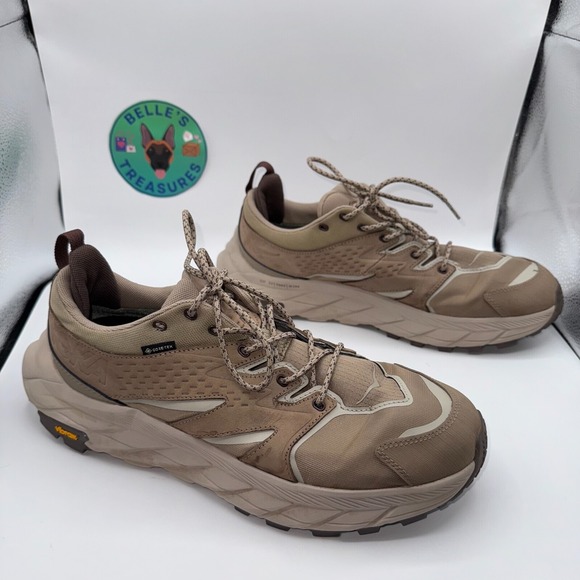 Hoka One One Anacapa Low GTX Mens Sneaker 10.5D Dune Hiking Shoes Vibram GoreTex main image 5